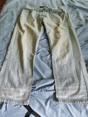 Vtg Ask Hiphop Y2k Light Wash Men’s Jeans - Casual Straight Leg Baggy Fit